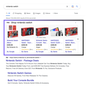 Google Advertising Example